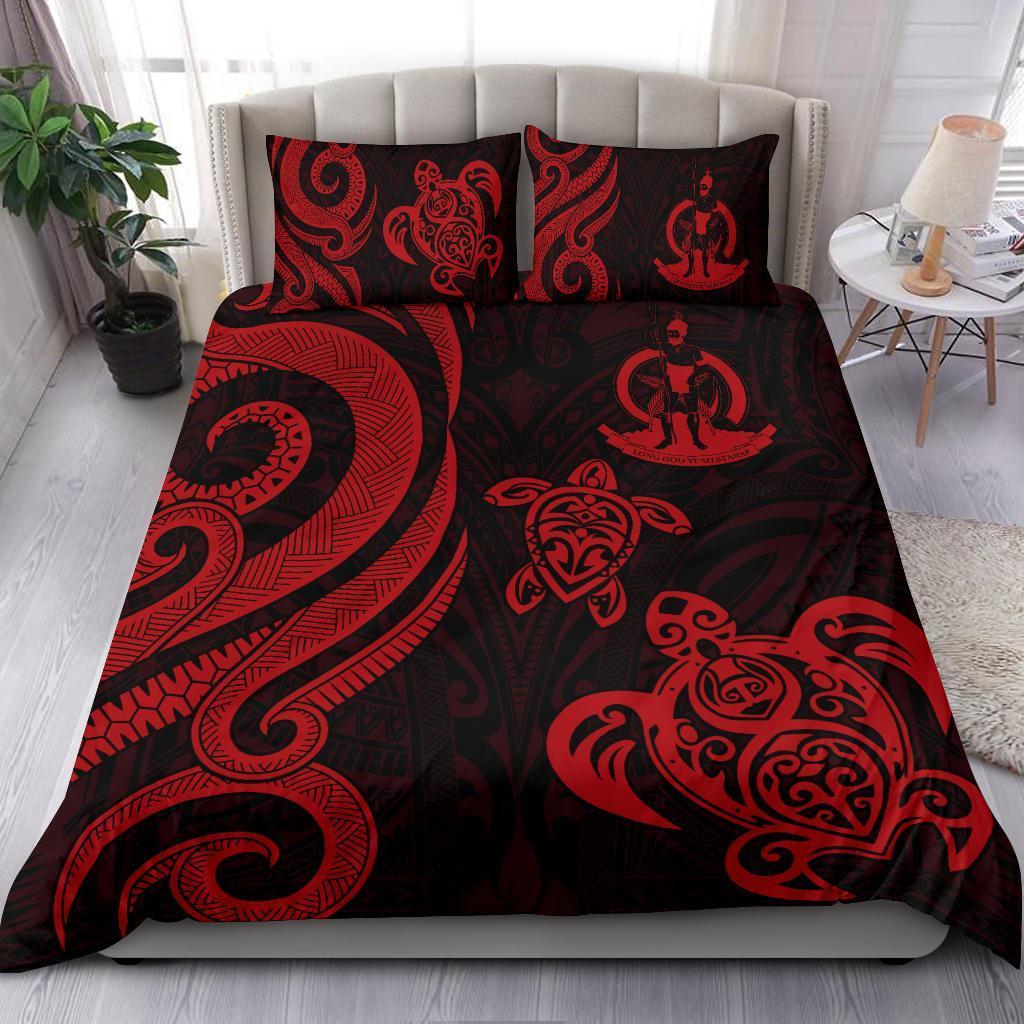 Vanuatu Bedding Set - Red Tentacle Turtle - Vibe Hoodie Shop