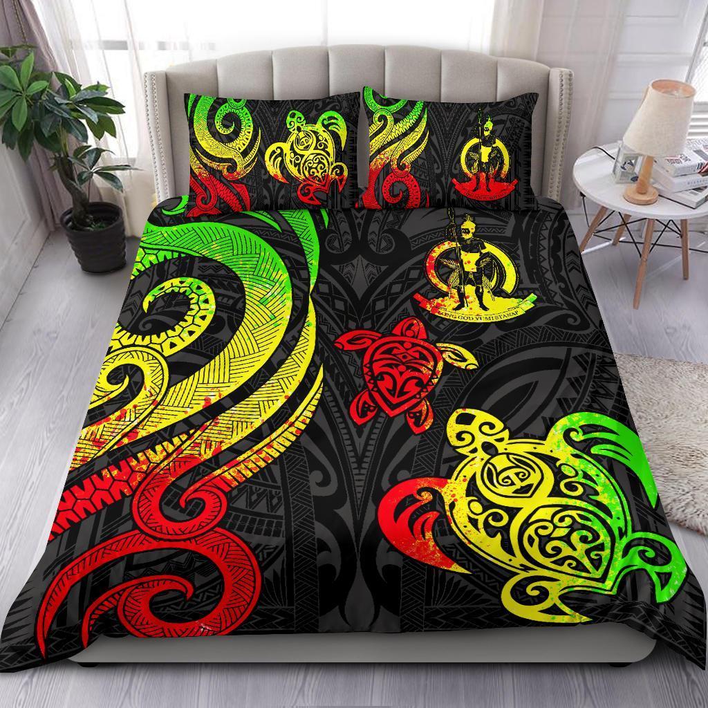 Vanuatu Bedding Set - Reggae Tentacle Turtle - Vibe Hoodie Shop