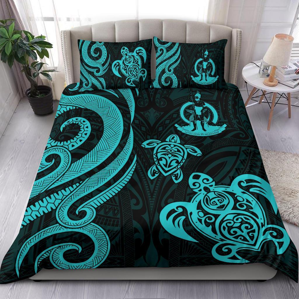 Vanuatu Bedding Set - Turquoise Tentacle Turtle - Vibe Hoodie Shop