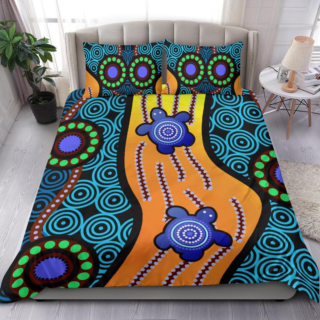 Bedding Set - Aboriginal Turtle - Vibe Hoodie Shop