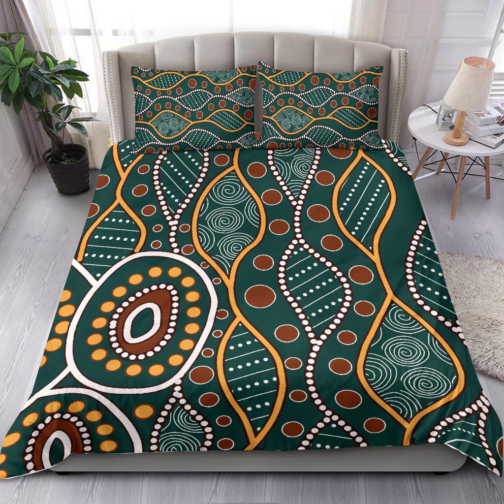 Aboriginal Bedding Set - Indigenous Patterns Ver09 - Vibe Hoodie Shop