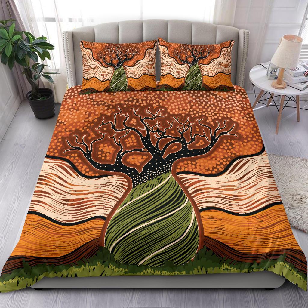 Aboriginal Bedding Set - Indigenous Tree - Vibe Hoodie Shop