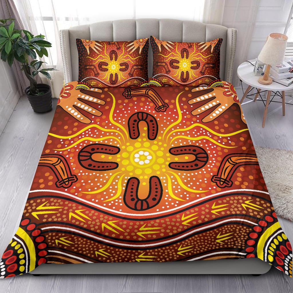 Aboriginal Bedding Set - Indigenous Patterns Ver10 - Vibe Hoodie Shop