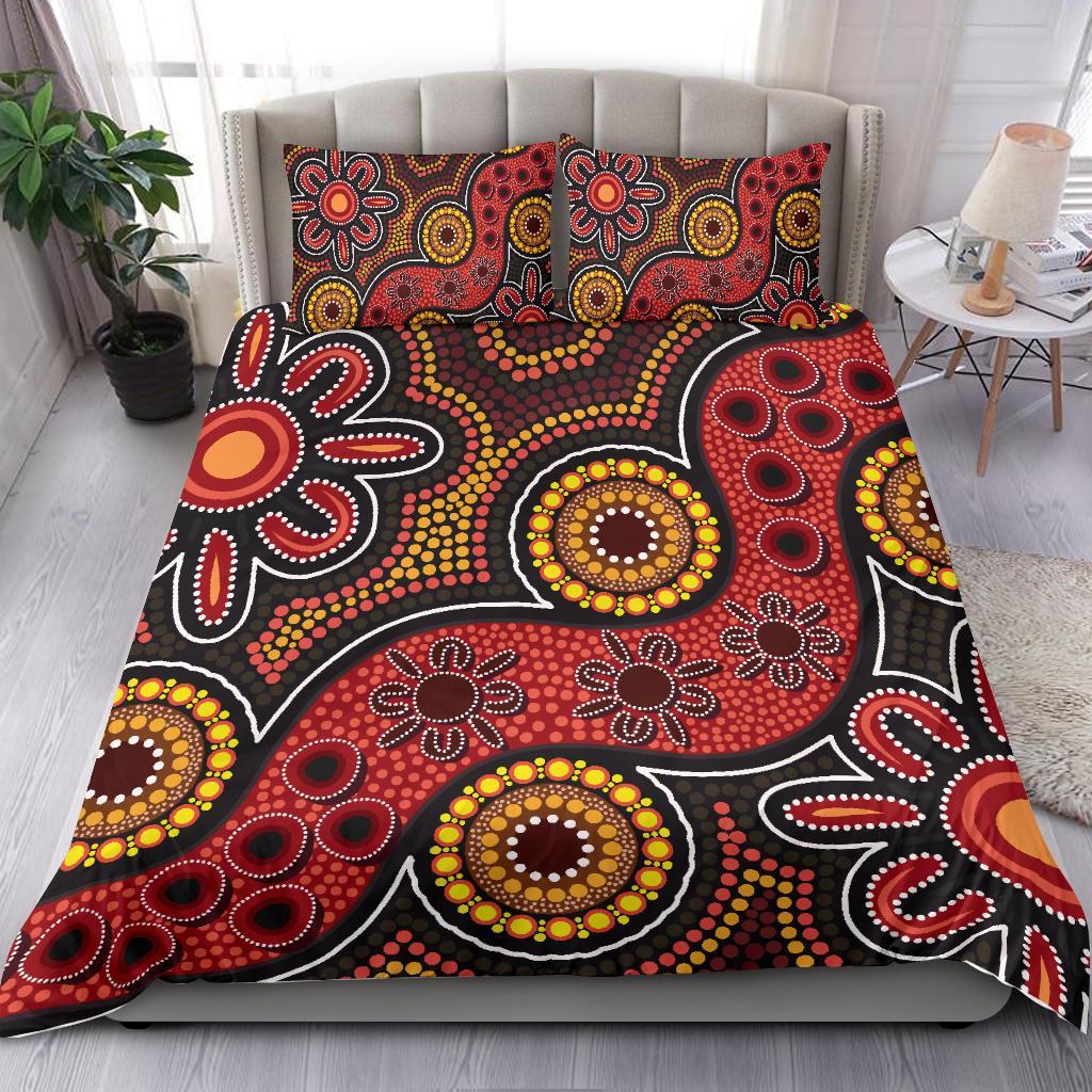 Aboriginal Bedding Set - Indigenous Patterns Ver11 - Vibe Hoodie Shop