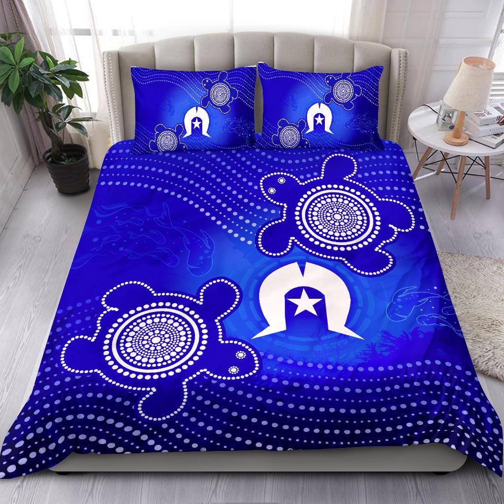 Torres Strait Islanders Bedding Set - Torres Symbol With Turtle - Vibe Hoodie Shop