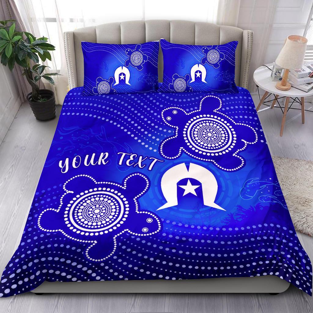 Custom Torres Strait Islanders Bedding Set - Torres Symbol With Indigenous Turtle - Vibe Hoodie Shop