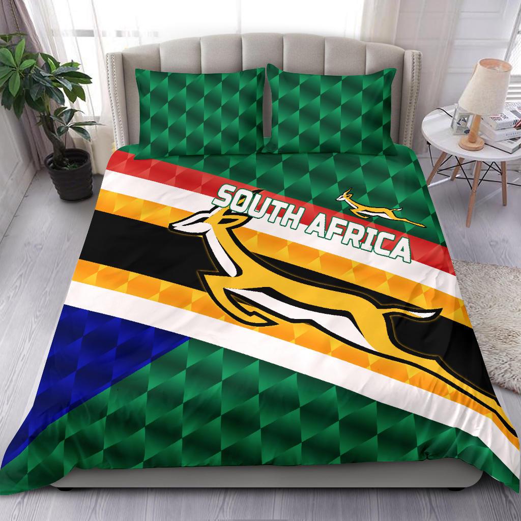 South Africa Bedding Set Springboks Rugby Sporty Style - Vibe Hoodie Shop
