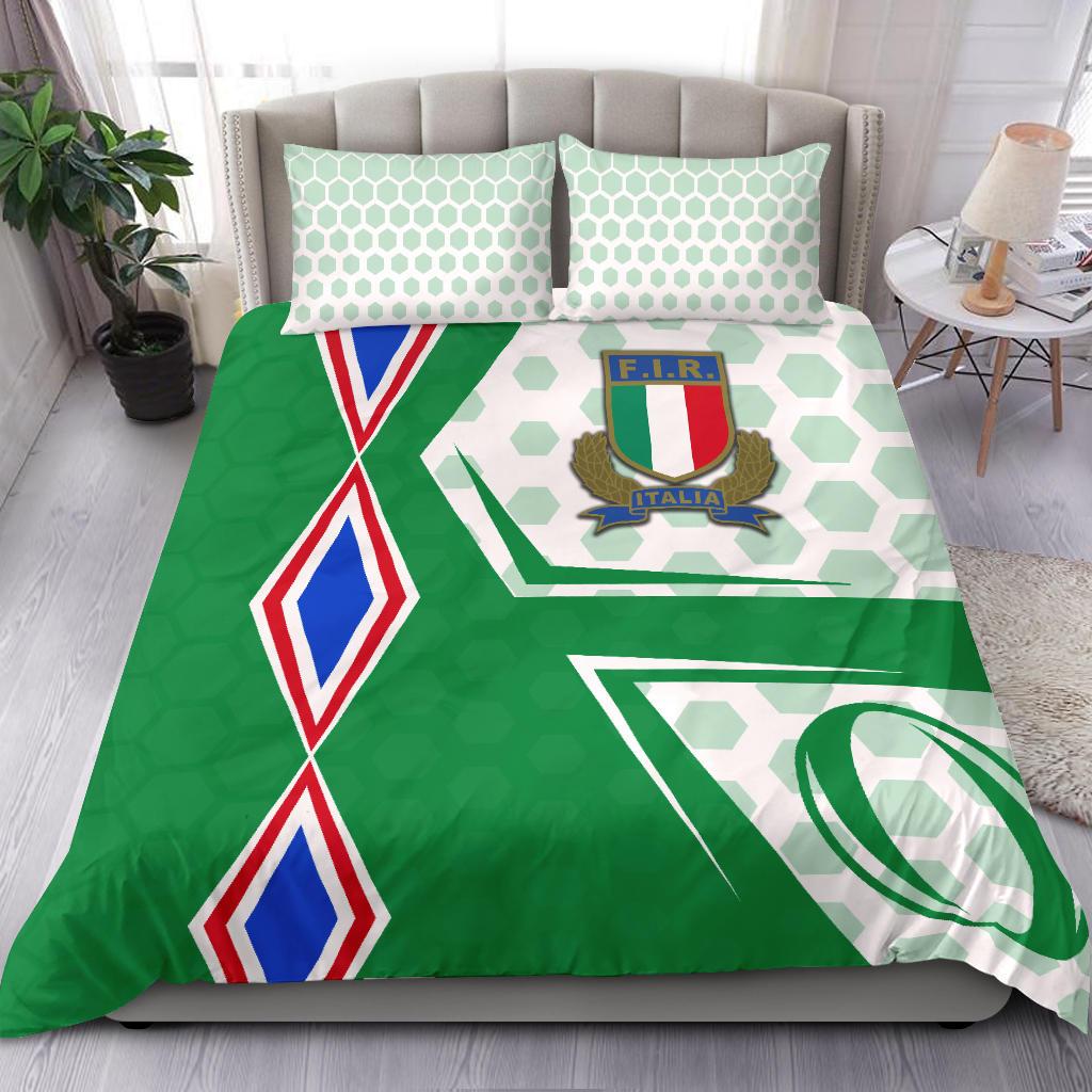 Italy Rugby Bedding Set Gli Azzurri Vibes - Green - Vibe Hoodie Shop