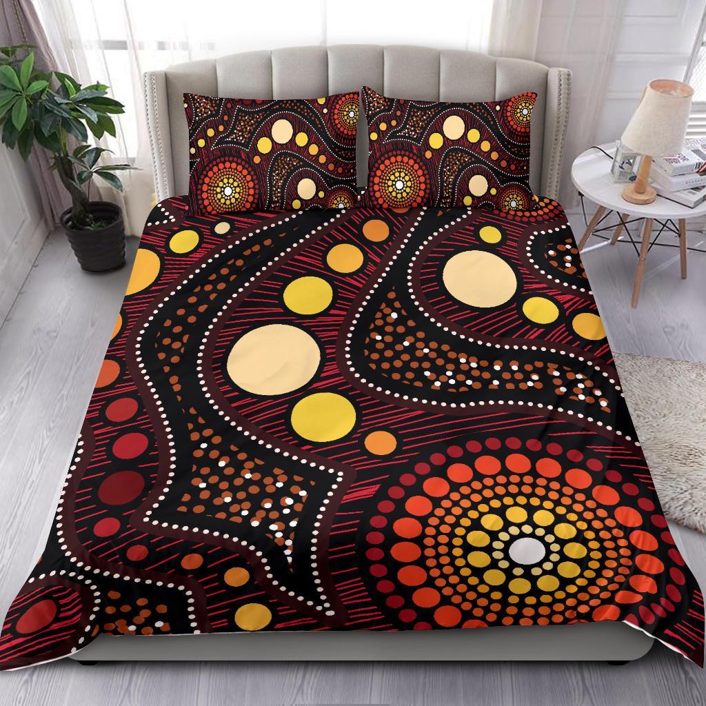 Aboriginal Bedding Set - Aboriginal Art Ver01 - Vibe Hoodie Shop