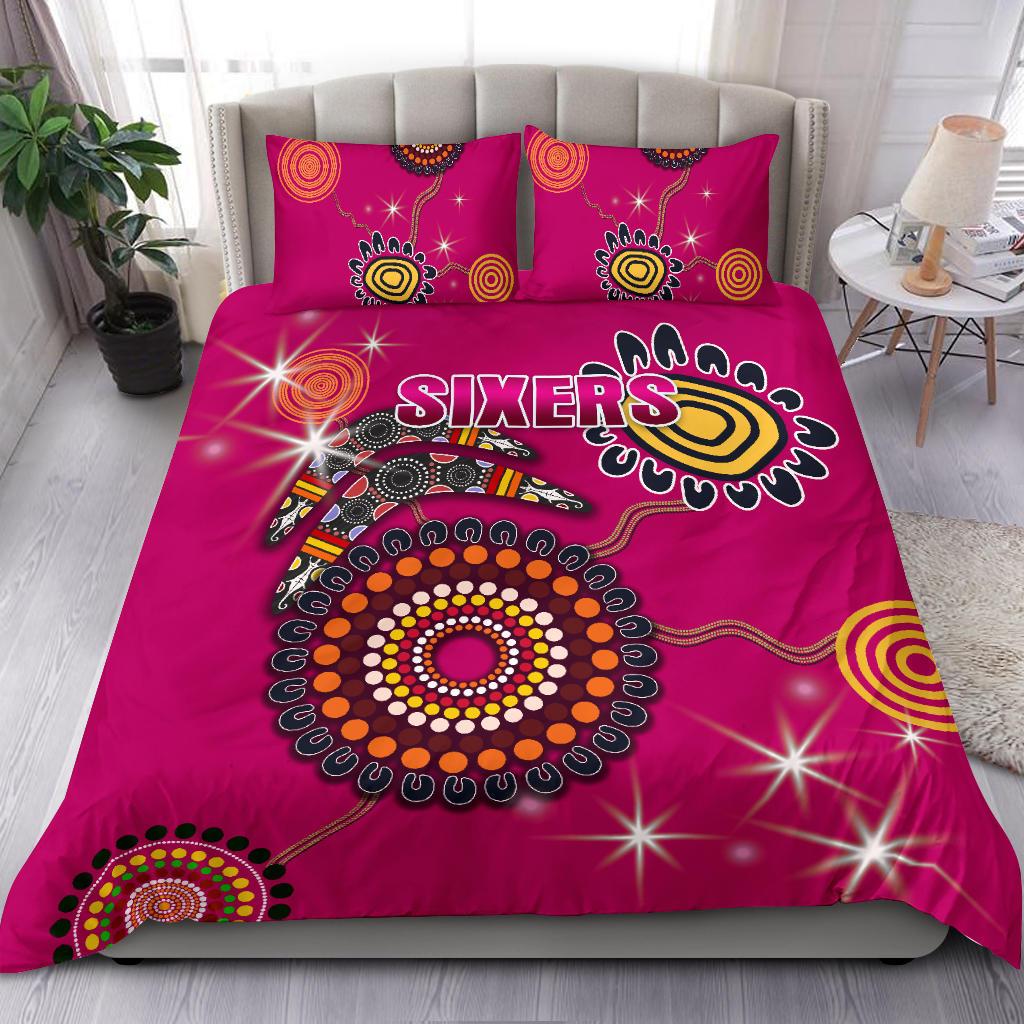 Sydney Bedding Set Sixers Indigenous - Magenta - Vibe Hoodie Shop