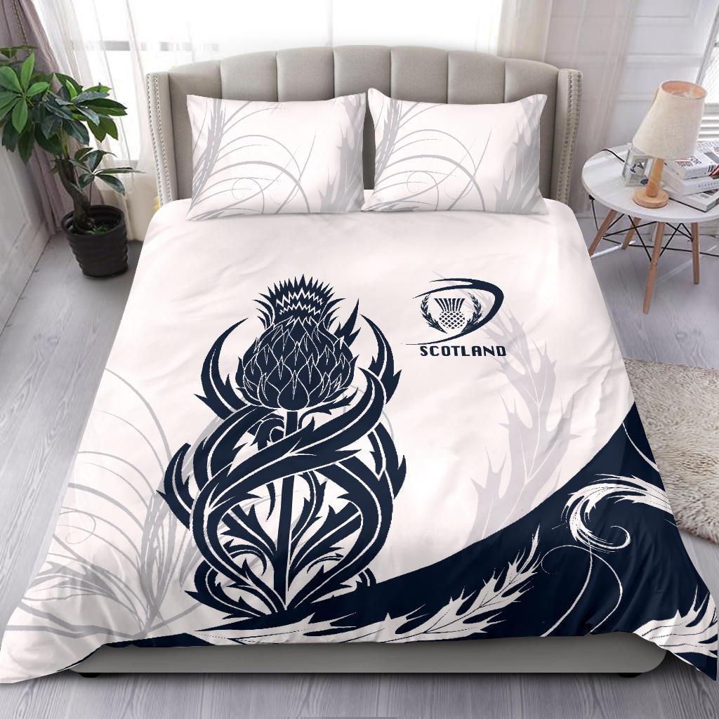 Scottish Rugby Bedding Set Thistle Vibes - White - Vibe Hoodie Shop