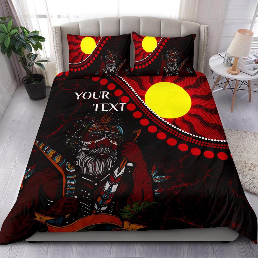 Custom Aboriginal Bedding Set - Indigenous People And Sun - Vibe Hoodie Shop