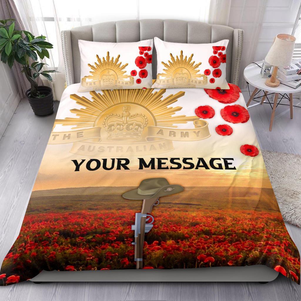 Custom ANZAC Day 2021 Bedding Set - We Will Remember Them - Vibe Hoodie Shop