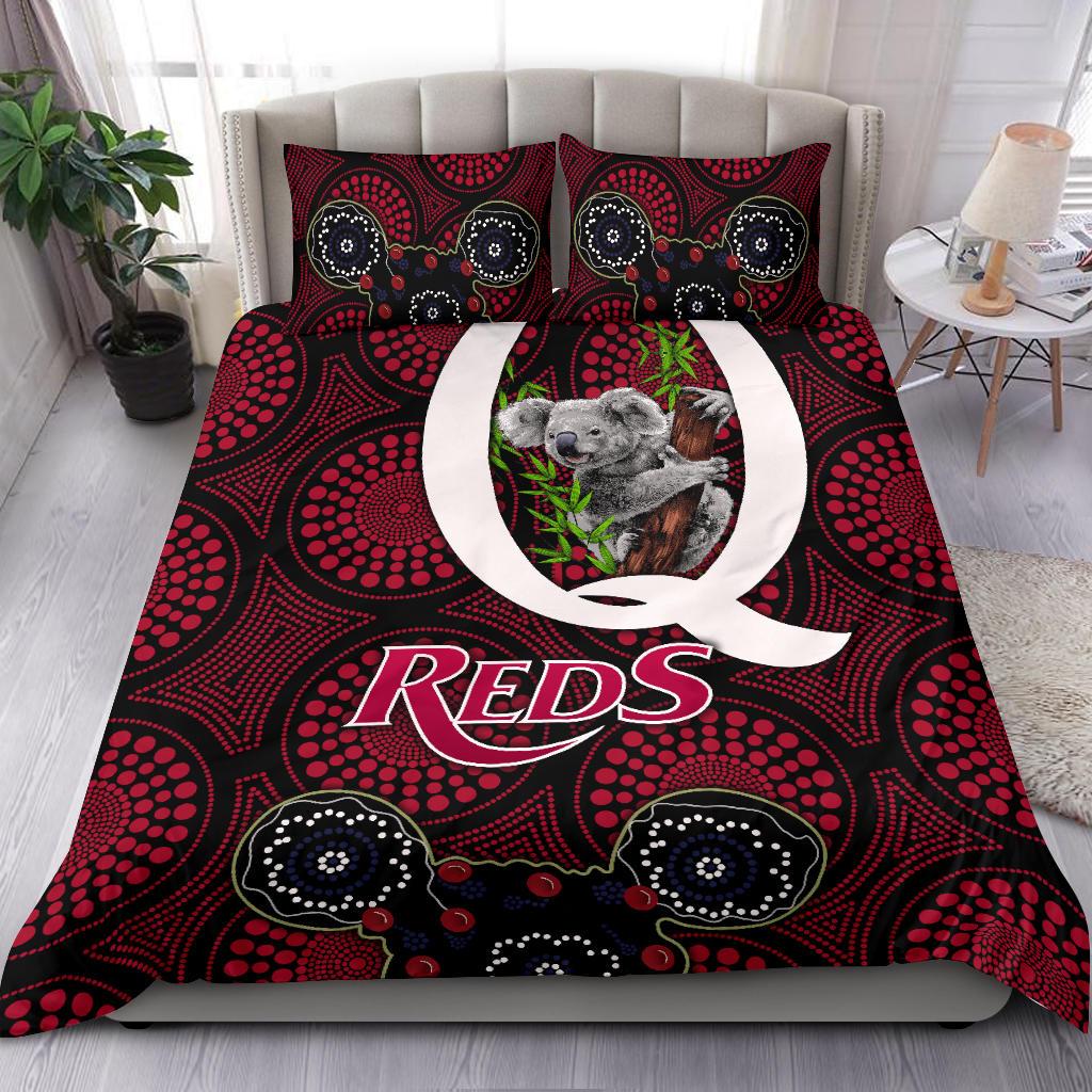 Queensland Bedding Set Reds Rugby - Koala - Vibe Hoodie Shop