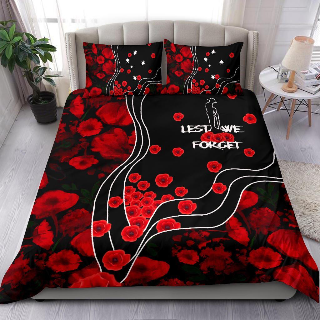 ANZAC Lest We Forget Bedding Set - Poppy Flowers - Vibe Hoodie Shop