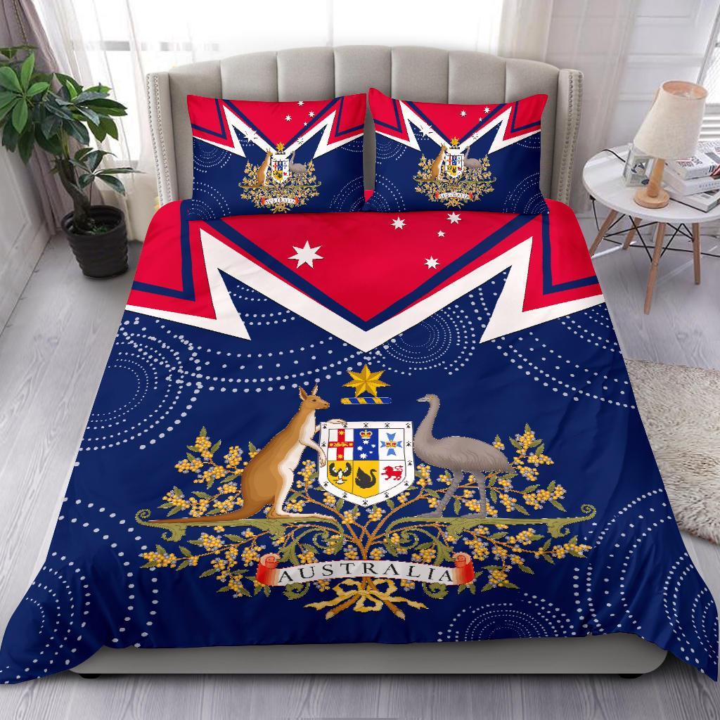 Bedding Set - Australian Coat Of Arms Flag Color - Vibe Hoodie Shop