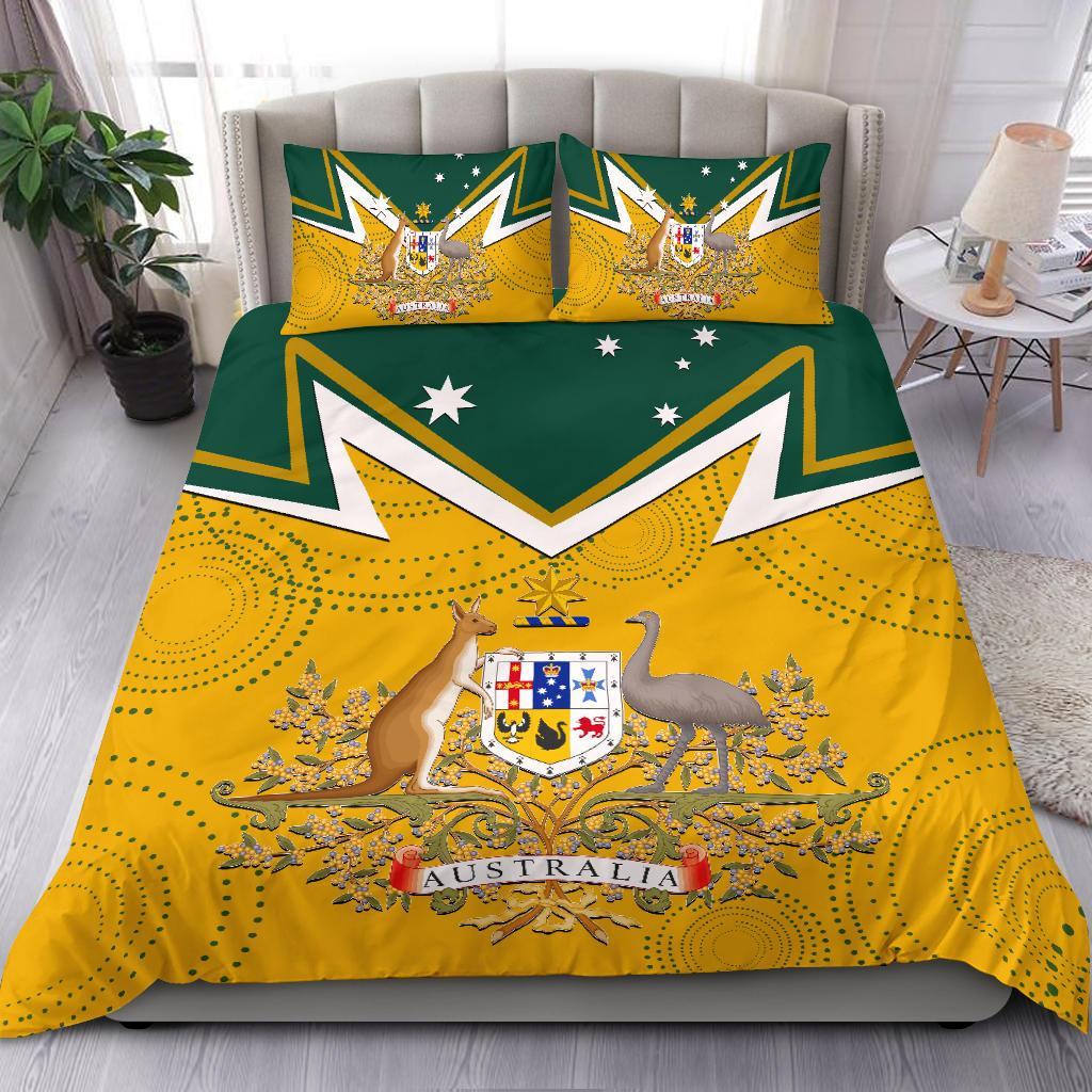 Bedding Set - Australian Coat Of Arms National Color - Vibe Hoodie Shop