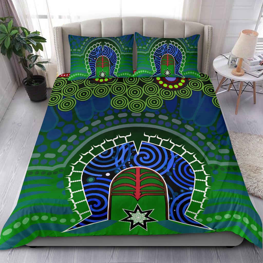 Torres Strait Bedding Set - Dhari And Dot Patterns - Vibe Hoodie Shop