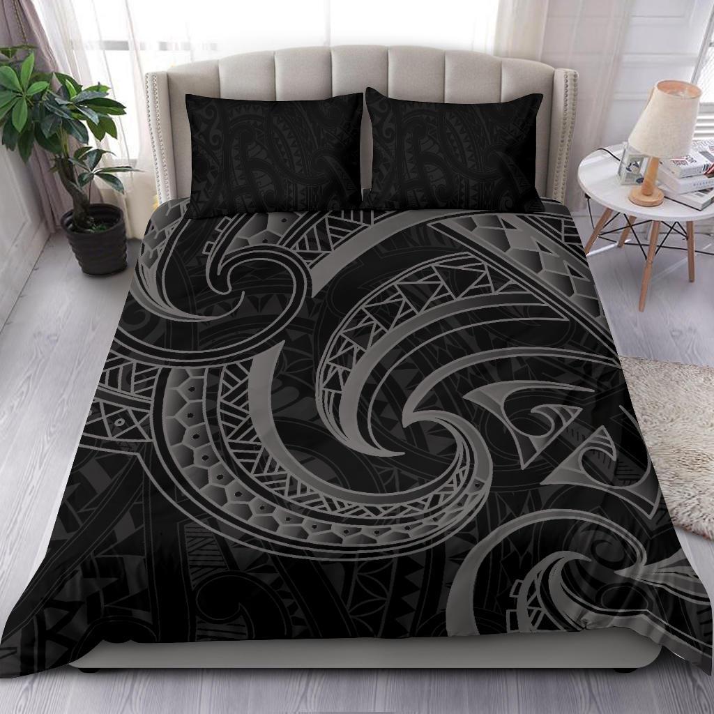 New Zealand Maori Mangopare Bedding Set Polynesian - Black - Vibe Hoodie Shop