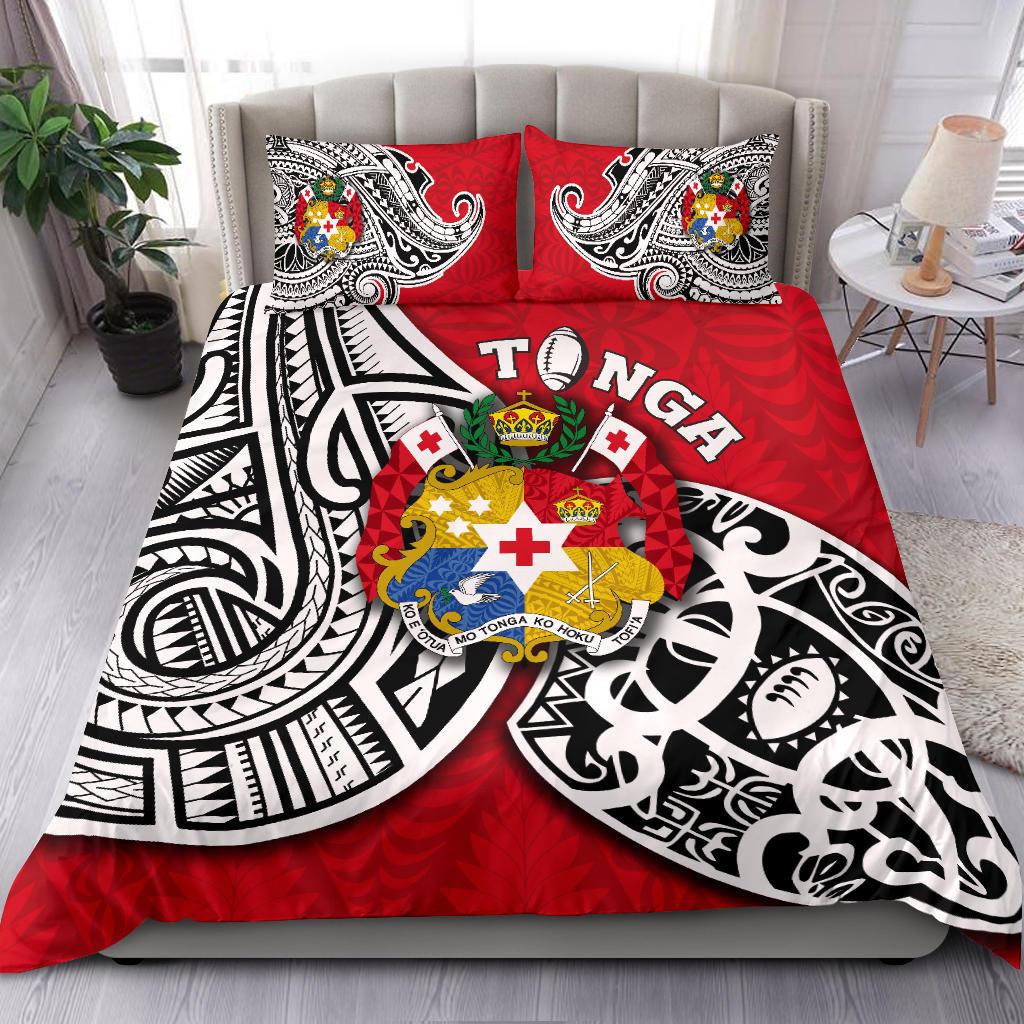 Tonga Rugby Bedding Set Polynesian Style - Vibe Hoodie Shop