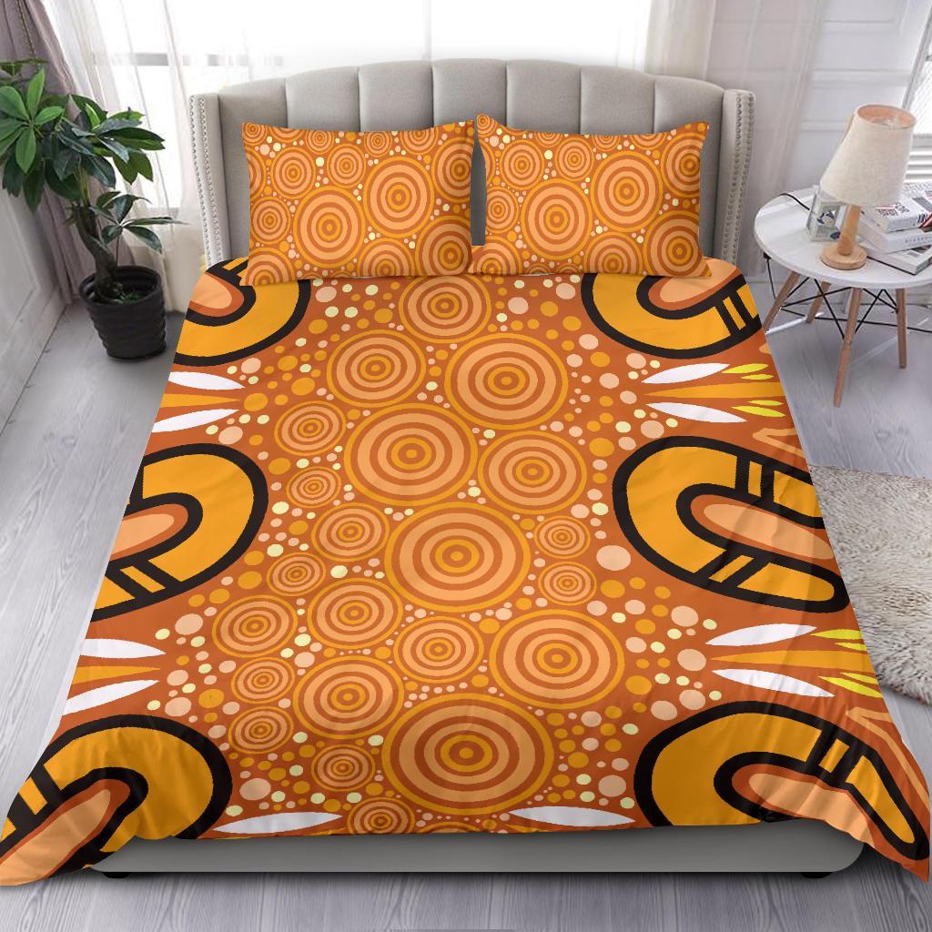 Aboriginal Bedding Set - Indigenous Art Patterns Ver03 - Vibe Hoodie Shop