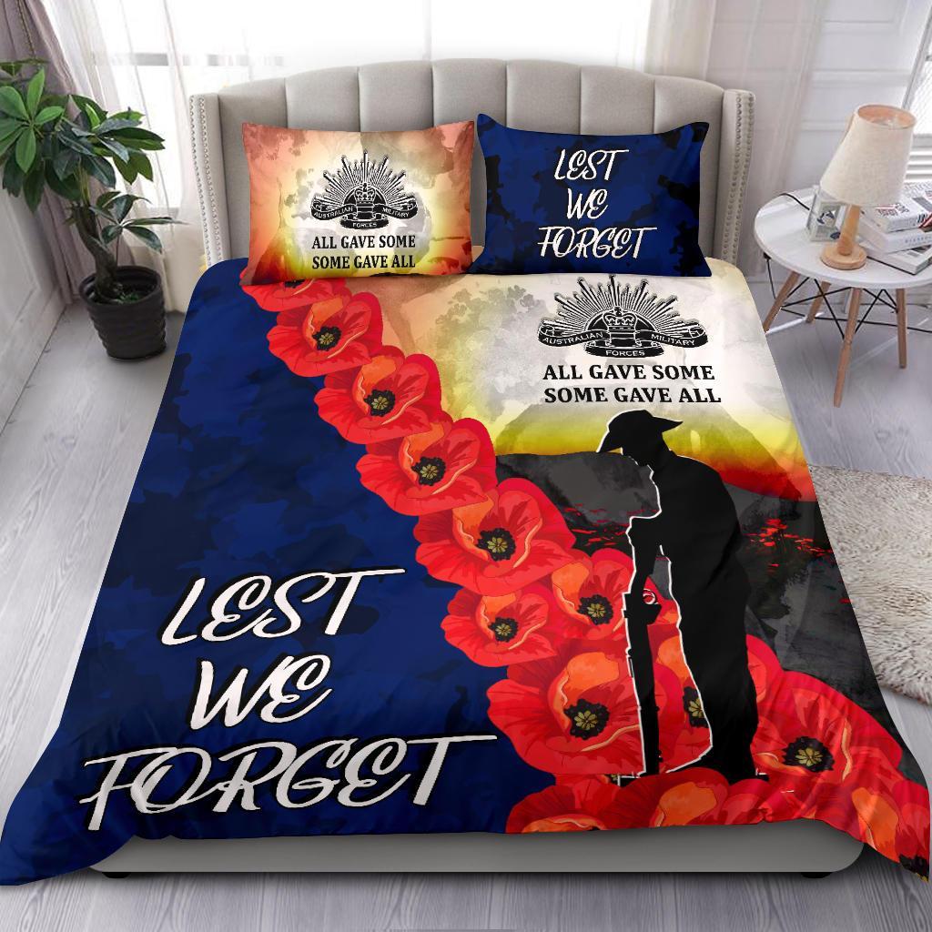 ANZAC Lest We Forget Bedding Set - All Gave Some, Some Gave All - - Vibe Hoodie Shop