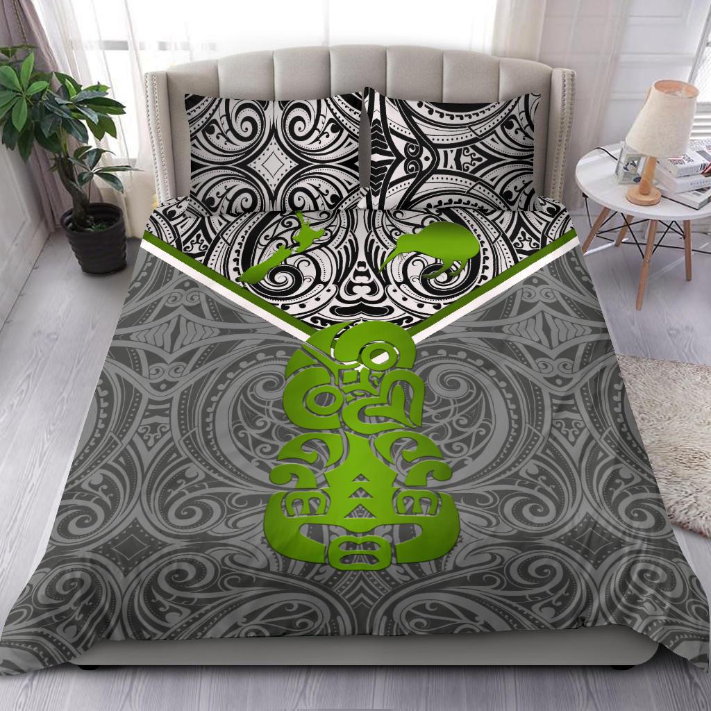 New Zealand Maori Rugby Bedding Set Pride Version - Gray - Vibe Hoodie Shop