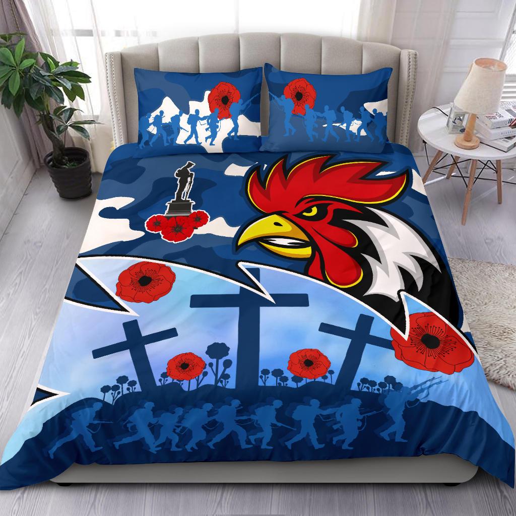 Roosters ANZAC Day Bedding Set Military - Blue - Vibe Hoodie Shop