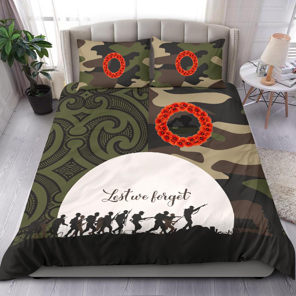 ANZAC Maori Bedding Set Lest For Get - Vibe Hoodie Shop