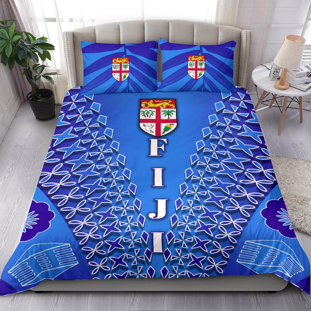 Fiji Drua Bedding Set Tapa - Vibe Hoodie Shop