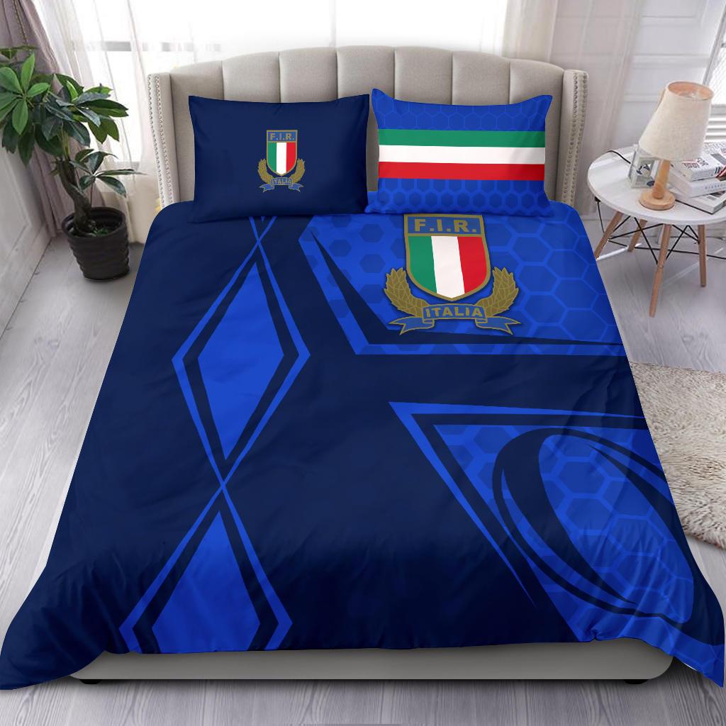 Italy Rugby Bedding Set Gli Azzurri Vibes - Vibe Hoodie Shop