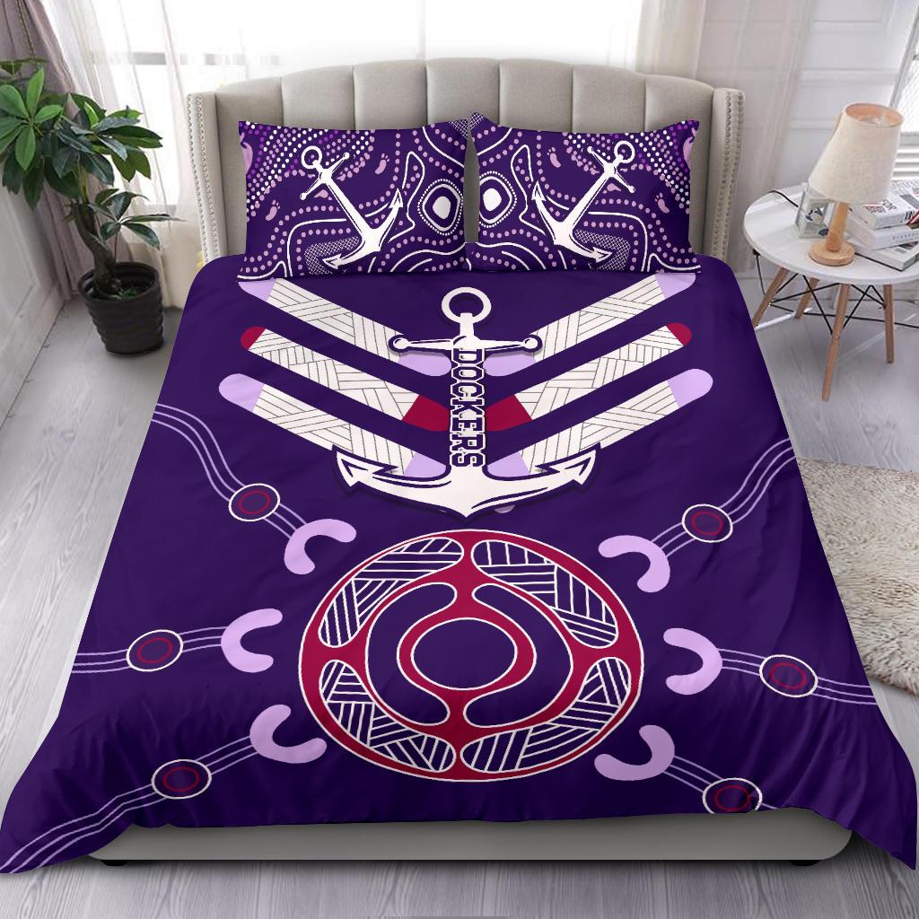 Dockers Bedding Set Indigenous Fremantle - Vibe Hoodie Shop