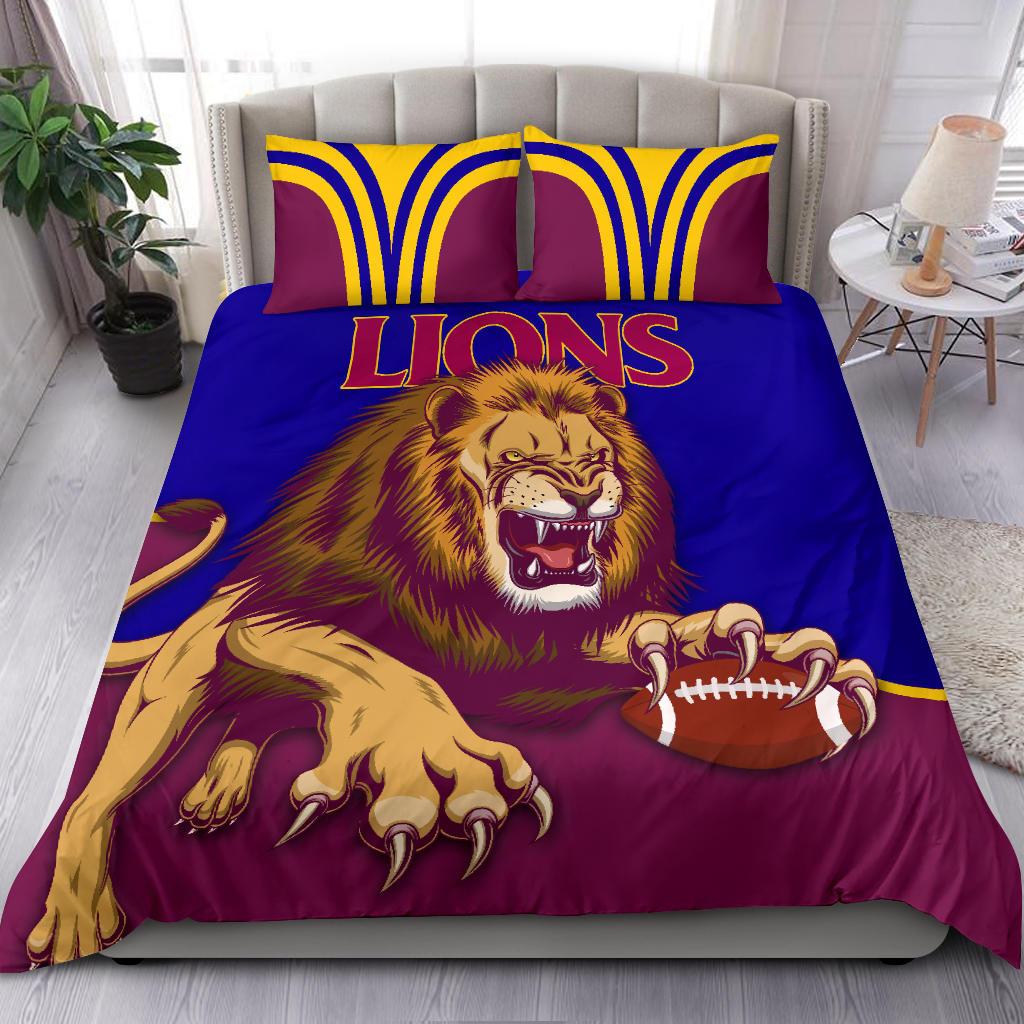 Brisbane Bedding Set Lions Three Stripes - Vibe Hoodie Shop