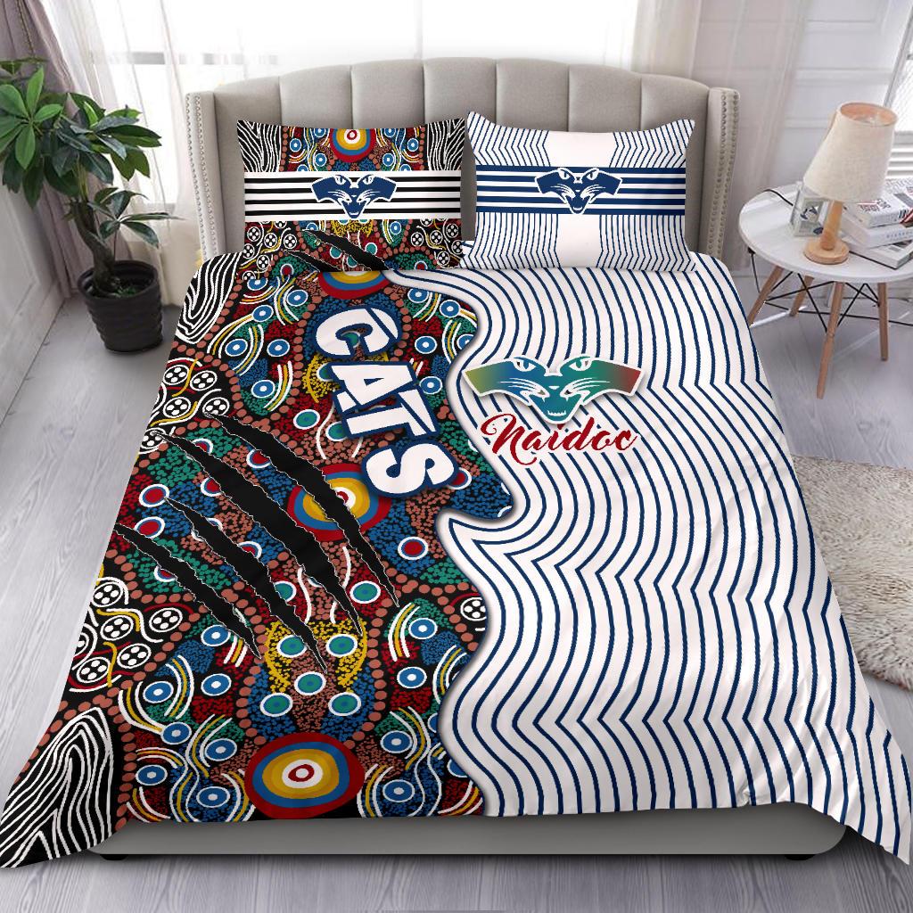 Geelong NAIDOC Week Bedding Set Cats Indigenous Version Special - Vibe Hoodie Shop