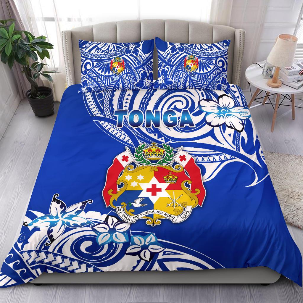 Mate Ma'a Tonga Rugby Bedding Set Polynesian Unique Vibes Blue - Vibe Hoodie Shop