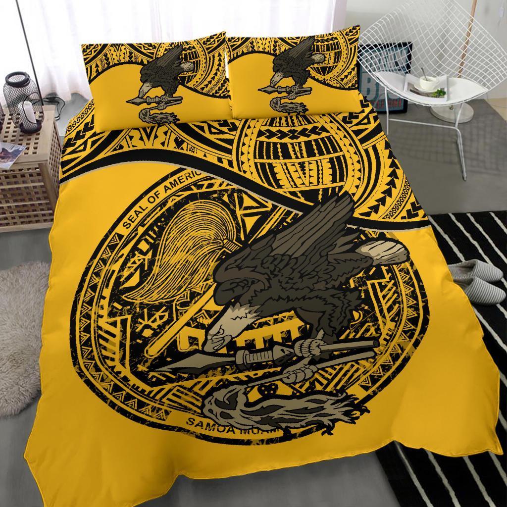 American Samoa Bedding Set Yellow - Vibe Hoodie Shop