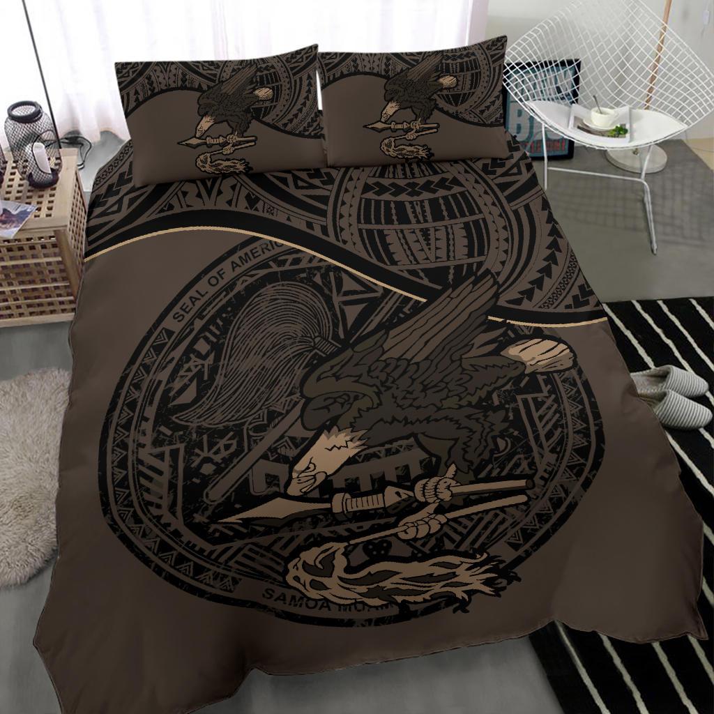 American Samoa Bedding Set Brown - Vibe Hoodie Shop