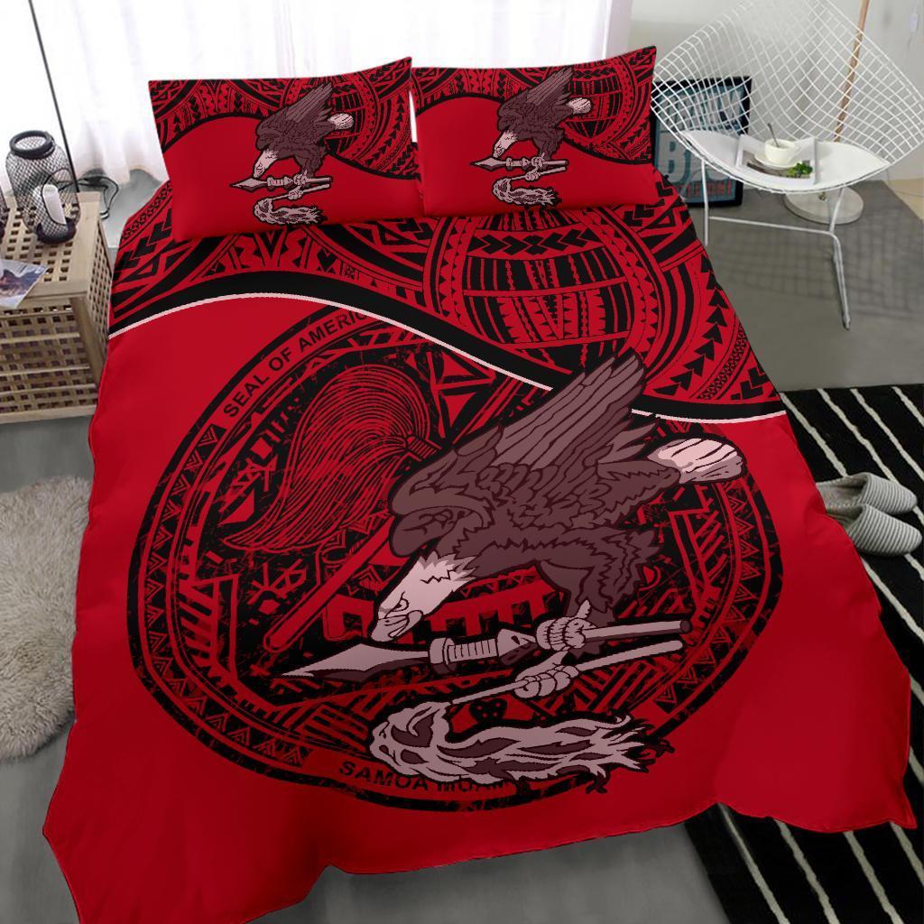 American Samoa Bedding Set Red - Vibe Hoodie Shop