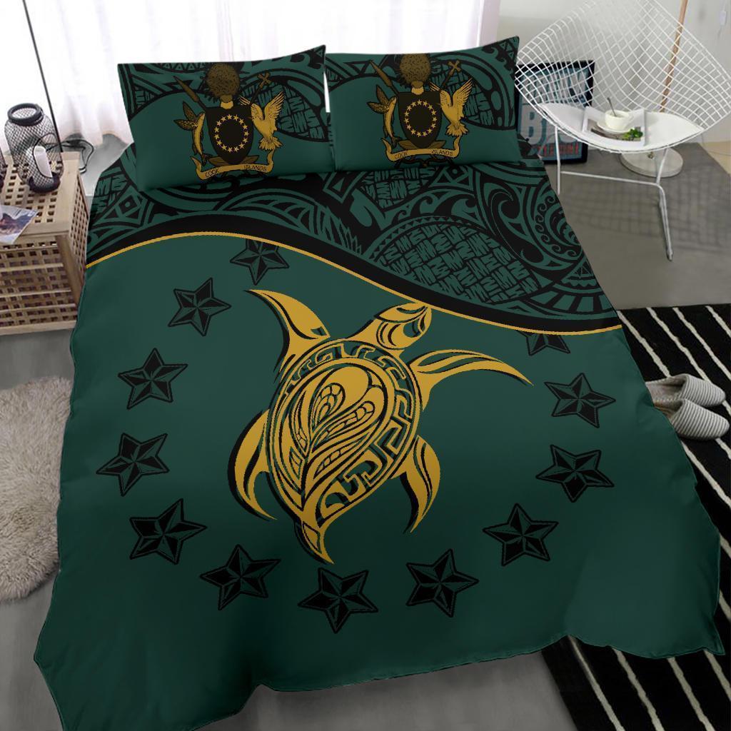 Cook Islands Bedding Set Dark Green - Vibe Hoodie Shop