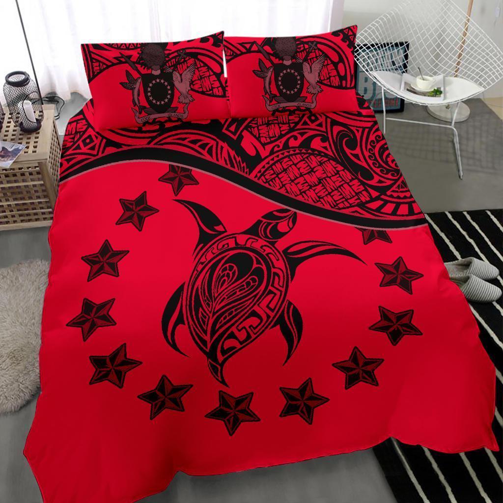 Cook Islands Bedding Set Red - Vibe Hoodie Shop