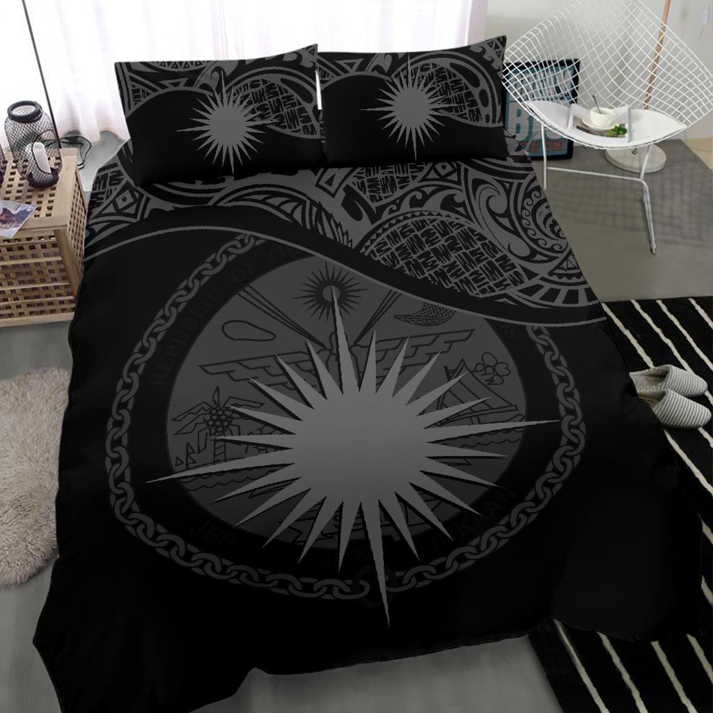 Marshall Islands Bedding Set Black - Vibe Hoodie Shop