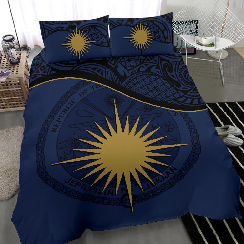 Marshall Islands Bedding Set Dark Blue - Vibe Hoodie Shop