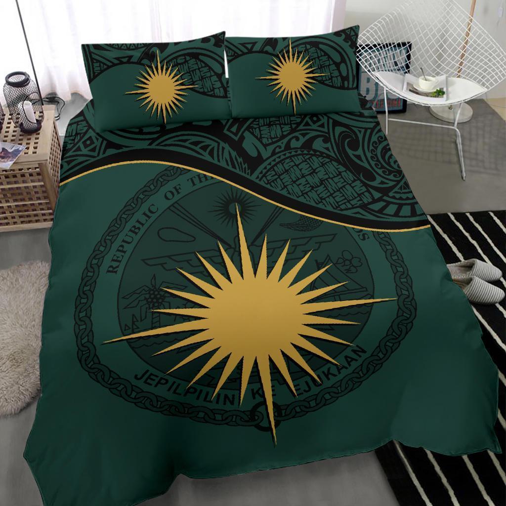 Marshall Islands Bedding Set Green - Vibe Hoodie Shop