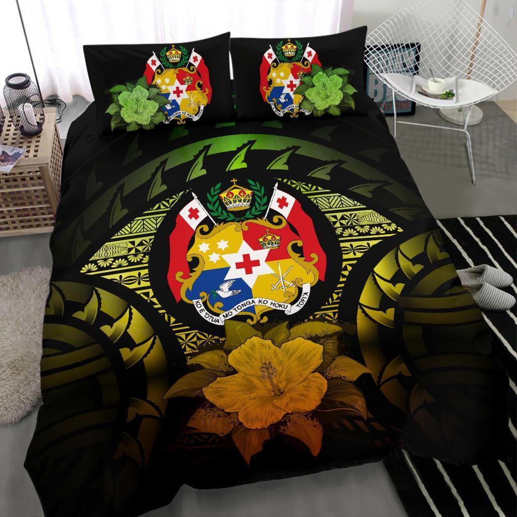 Tonga Reggae Hibiscus Bedding Set - Vibe Hoodie Shop