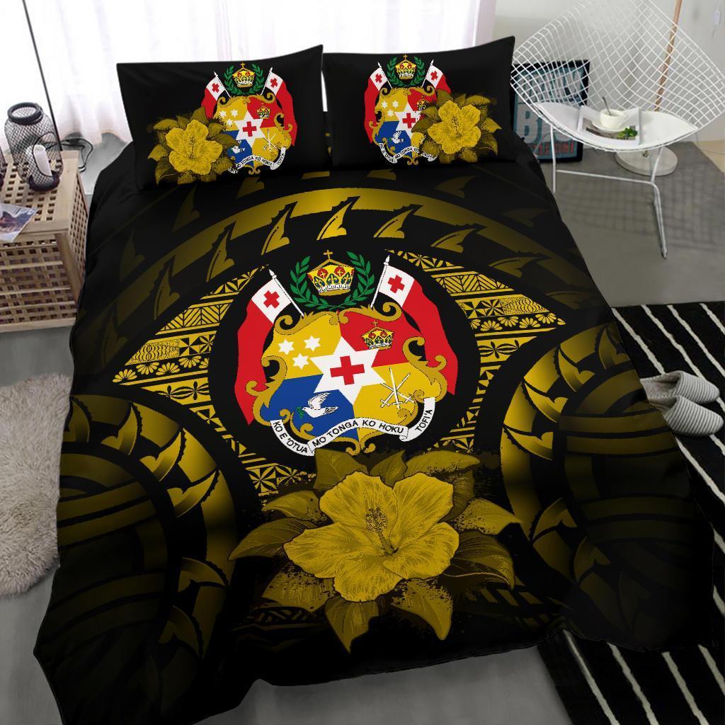 Tonga Yellow Hibiscus Bedding Set - Vibe Hoodie Shop