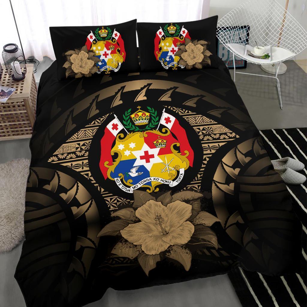 Tonga Brown Hibiscus Bedding Set - Vibe Hoodie Shop