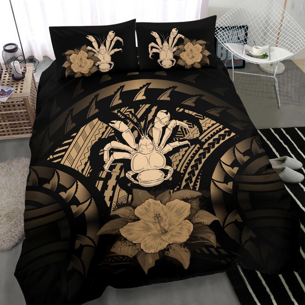 Niue Brown Hibiscus Bedding Set - Vibe Hoodie Shop