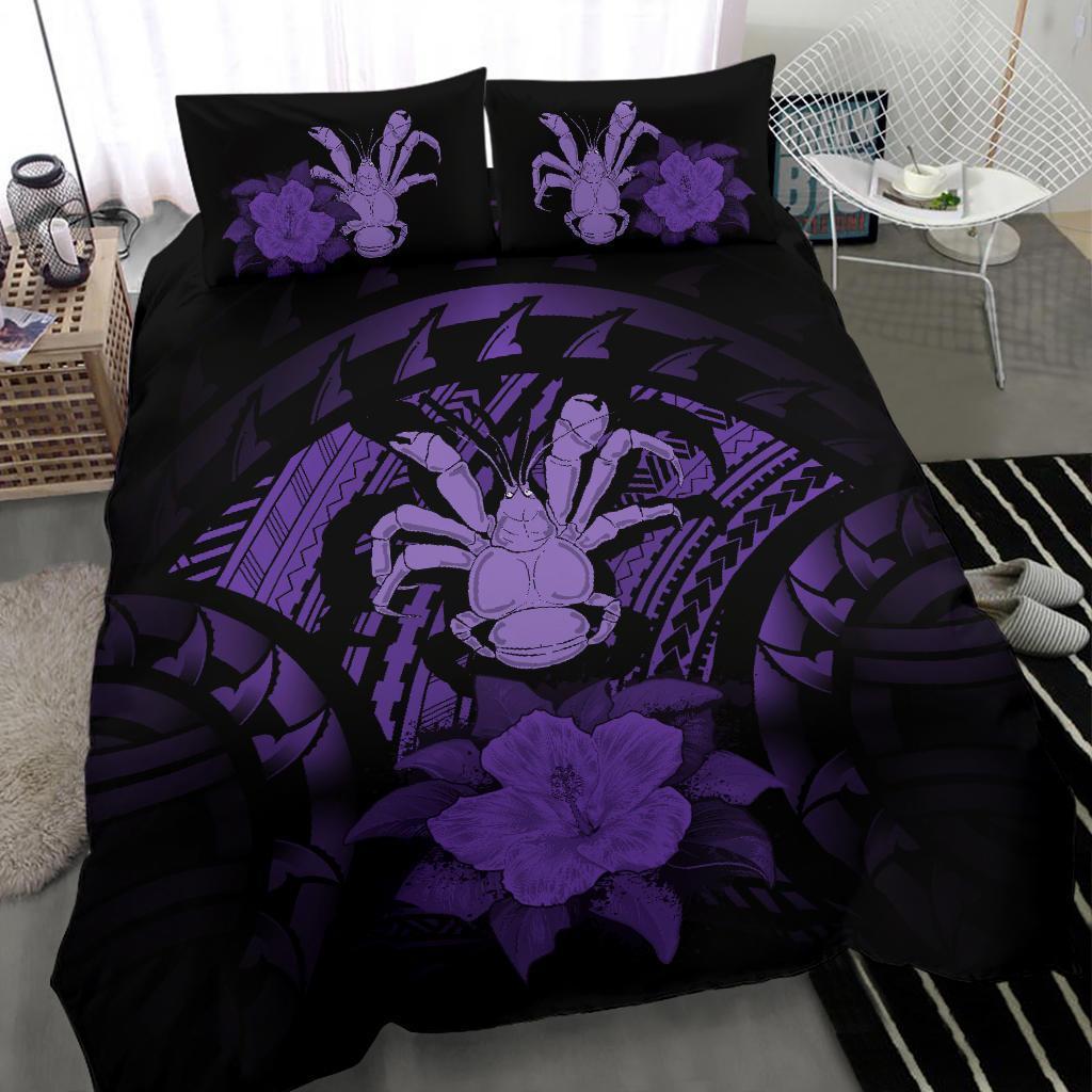 Niue Purple Hibiscus Bedding Set - Vibe Hoodie Shop