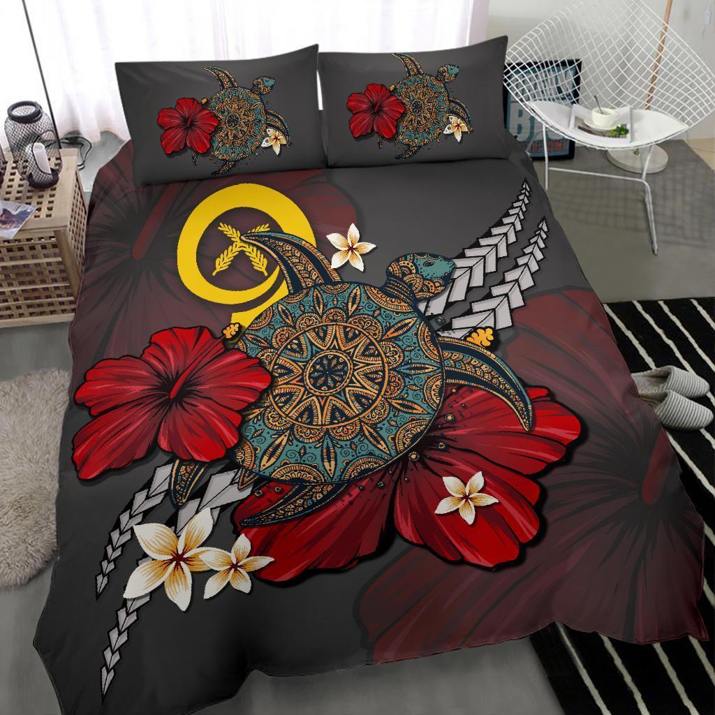 Vanuatu Bedding Set - Gray Turtle Tribal - Vibe Hoodie Shop