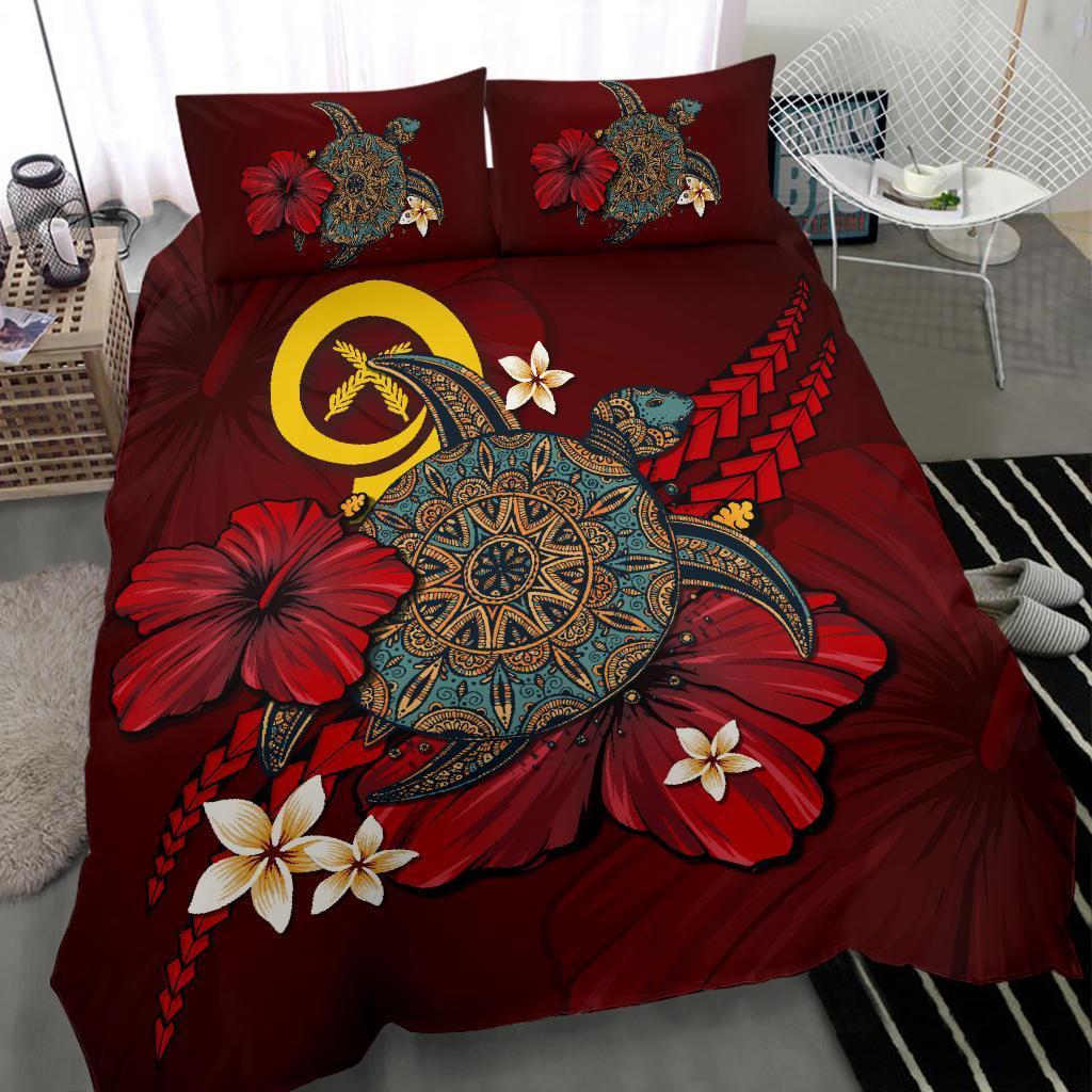 Vanuatu Bedding Set - Red Turtle Tribal - Vibe Hoodie Shop